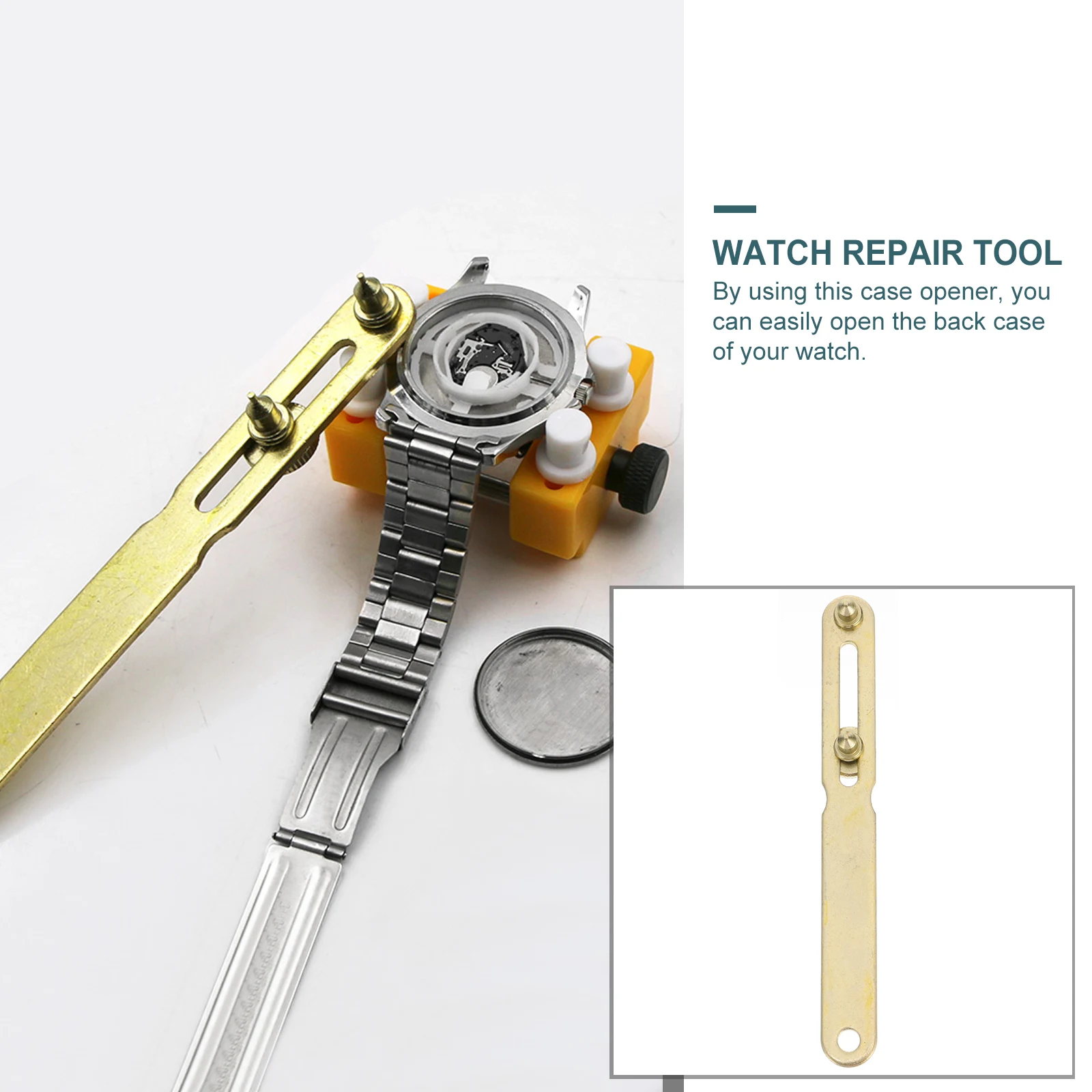 

1pc Adjustable Case Opener Strong Durable Watch Back Cover Wrench Easy Replacement Repair Tool Watch Accessories Cover