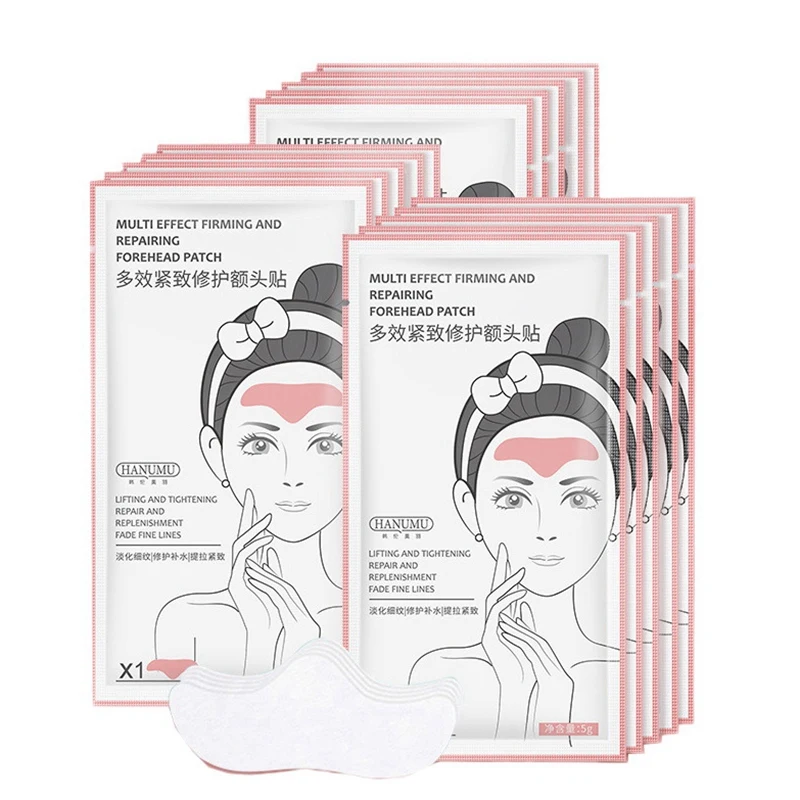 5Pcs Mask Forehead Line Patch Anti-Wrinkle Stickers Frown Lines Anti-Aging Lifting Moisturizing Patches Skin Care