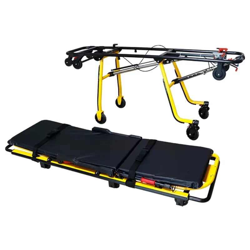 

Durable Lightweight PVC Adjustable Hot Press Emergency Rescue Automatic Loading Folding Ambulance Stretcher