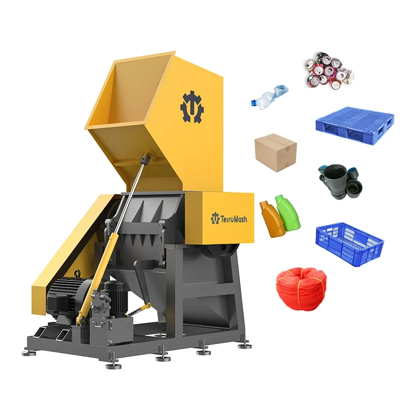 Industrial Rotation Plastic Crushing Machine For Plastic Water Bottle And Pp Plastic Raw Material