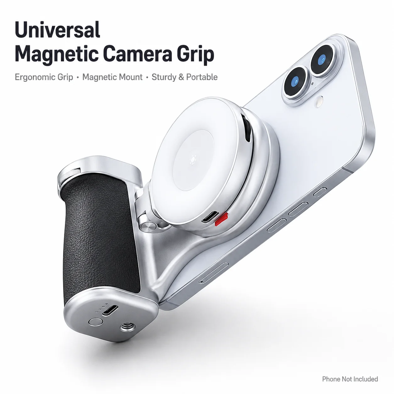 TELESIN Pro Shot Magnetic Camera Grip Bluetooth Shutter Zoom Dial for IPhone 18 17 16 15 14 13 12 Huawei Samsung Xiaomi Android