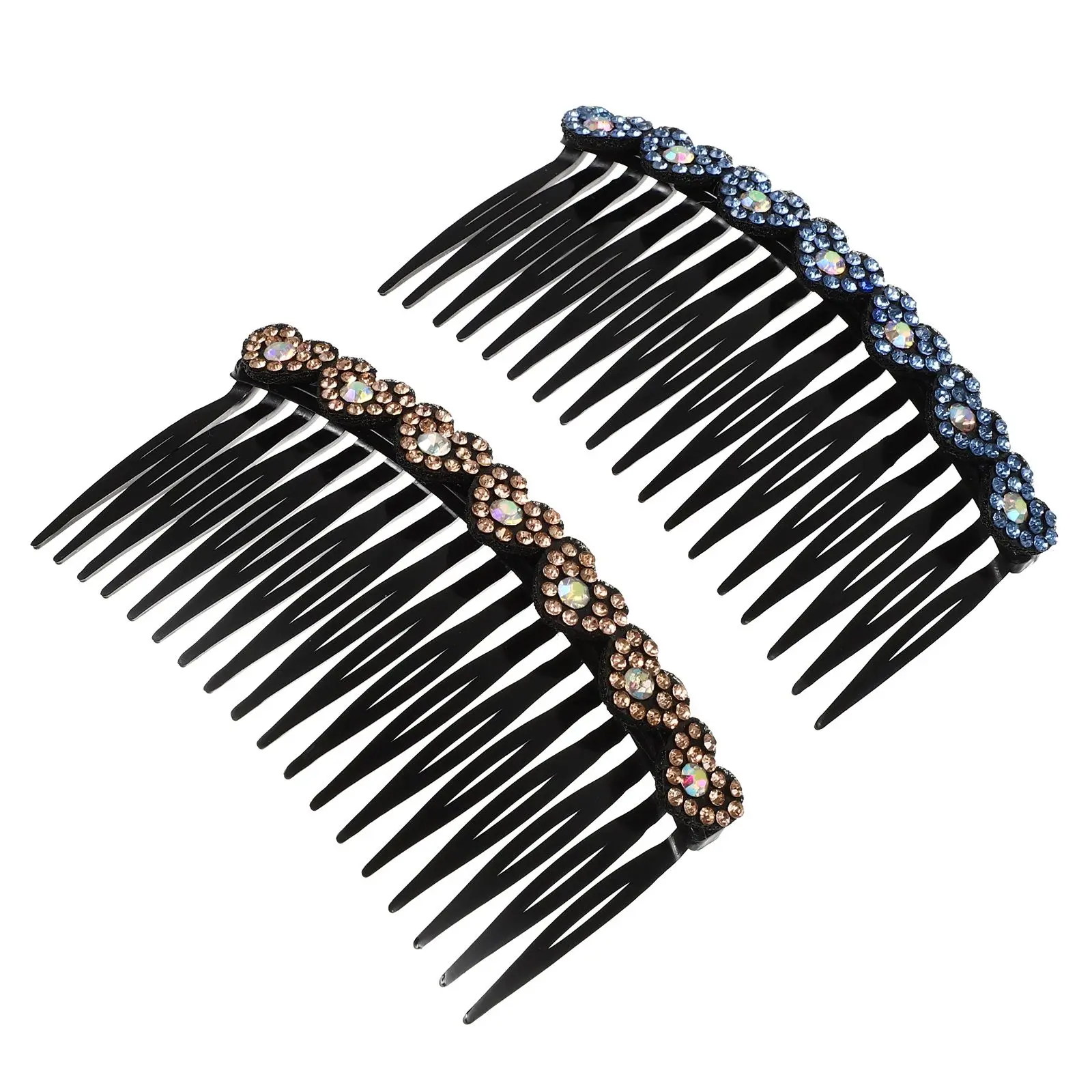 

2 шт., противоскользящая заколка для волос, боковая расческа, классическая заколка для волос, женская заколка для девочек, легкая прочная пластиковая заколка для волос с зубами, повседневная заколка для волос