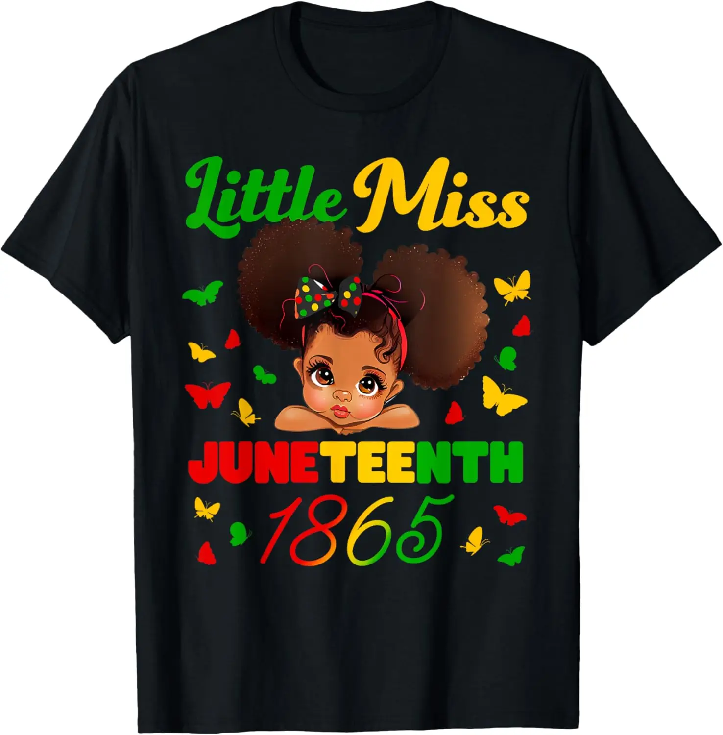 

Juneteenth Celebrating 1865 Cute Black Girls Kids Toddler T-Shirt