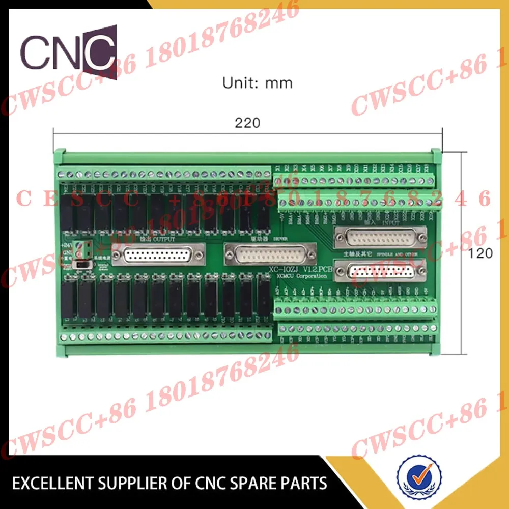 New Io Board Integrated Adapter Board With 4pcs Db25 Parallel Port Cable For Xc609 Xc709 Xc809 Series G Code Controller