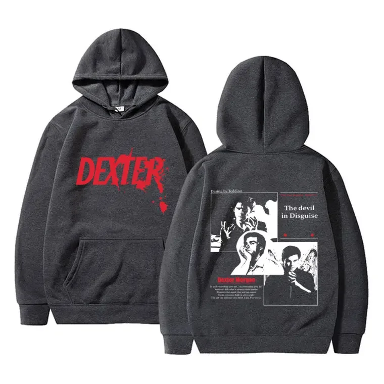 Customization TV Play Dexter Morgan The Devil In Disguise Hoodie Men Women Casual Vintage Streetwear Male Fashion Oversized Pull