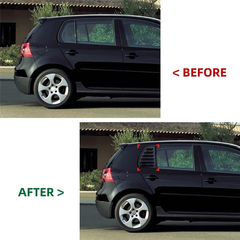 AEA6-For Golf 5 MK5 سيارة كوة خلفية نافذة الجانب مصراع غطاء الكسوة ملصق تنفيس سكو