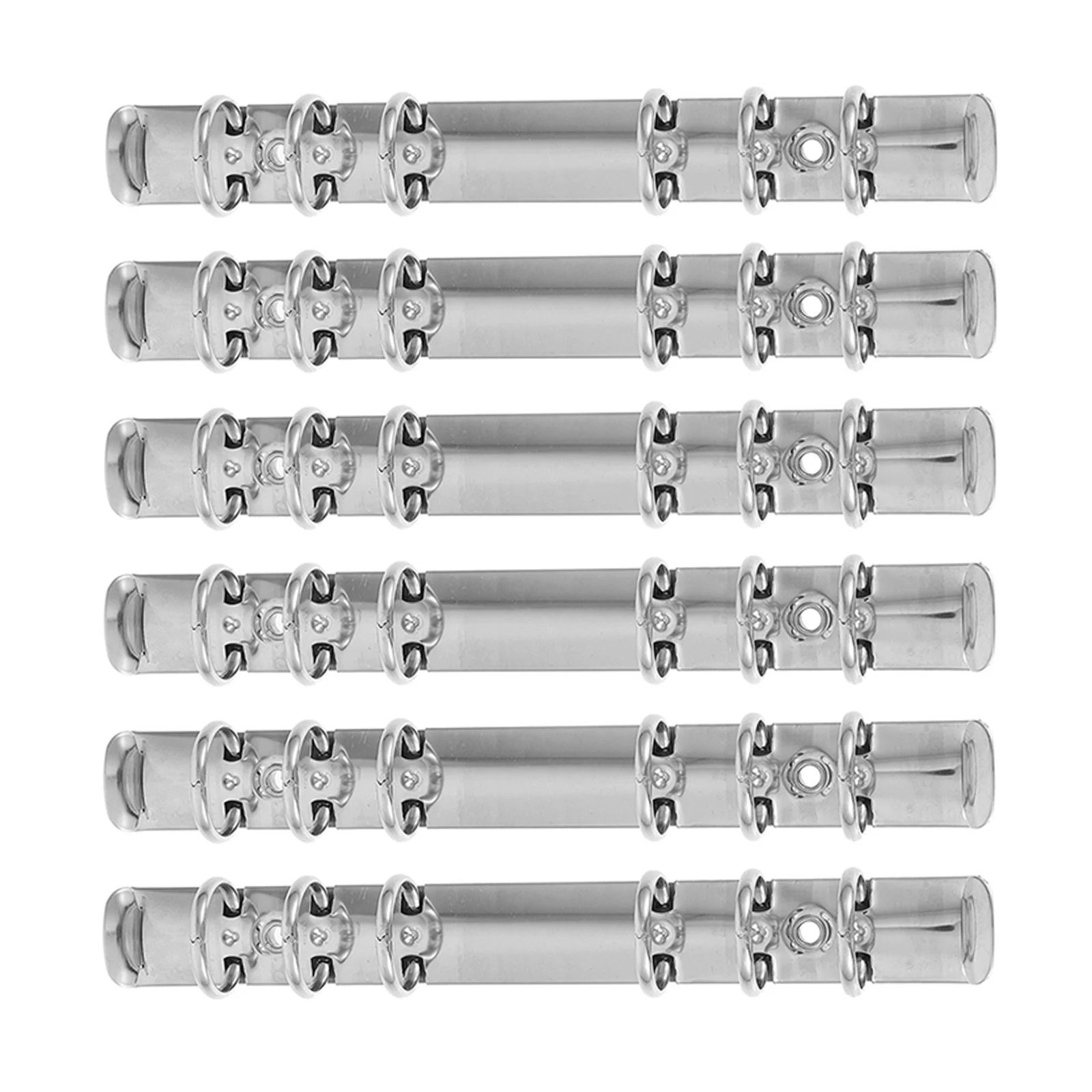 6Pcs Metal Loose Leaf Binder Rings DIY Book Clips Office Accessories for File Binder Stationery Metal Loose Leaf Binders
