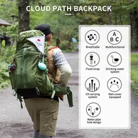 Naturehike Camping Backpacks 55L Waterproof Hiking Trekking Green Backpack Outdoor Travel Large Capacity Men's Women's Backpack 5