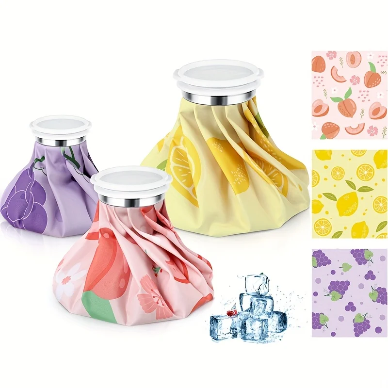 

1pcs Reusable Hot Cold Gel Pack - Fruit Shaped Therapy Pack for Injuries & Pain Relief, Soothes Kids & Adults