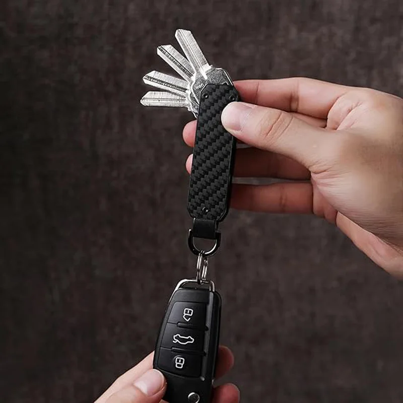 Key Organizer Compact Key Holder Metal Key Chain Minimalist key case key holder for keychain Secures 1-4 Keys