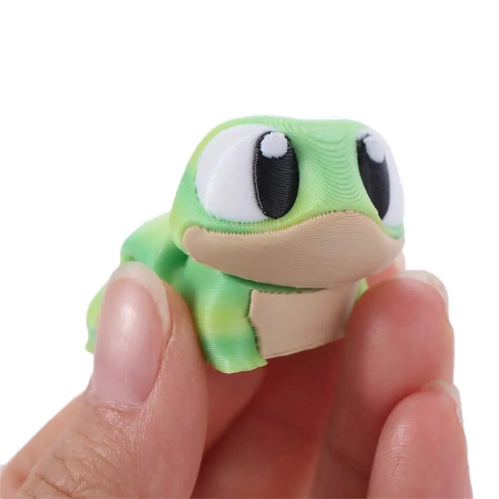 Joint Movable Simulation Gecko Frog Model Collection Green Frogs Pet 3D Printing Toys Cartoon Craft Decor Frog Animals Ornaments - view 4