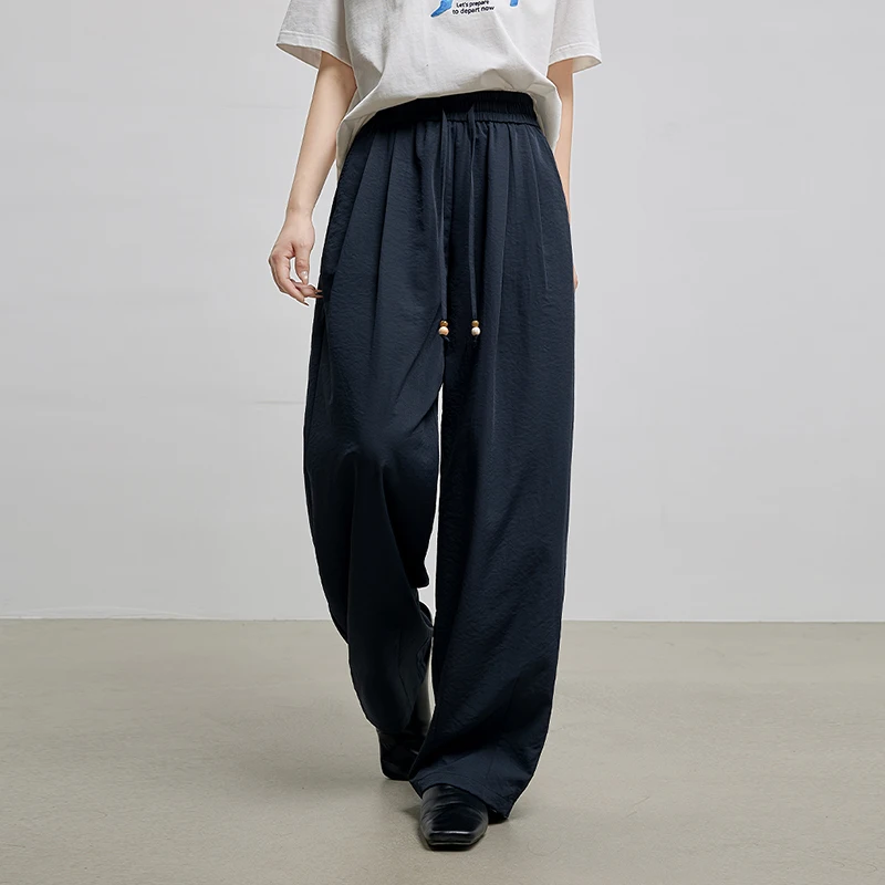 TOYOUTH femmes pantalons décontractés 2025 été nouvelle taille élastique en forme de poire Harem polyvalent pantalons décontractés 8527087