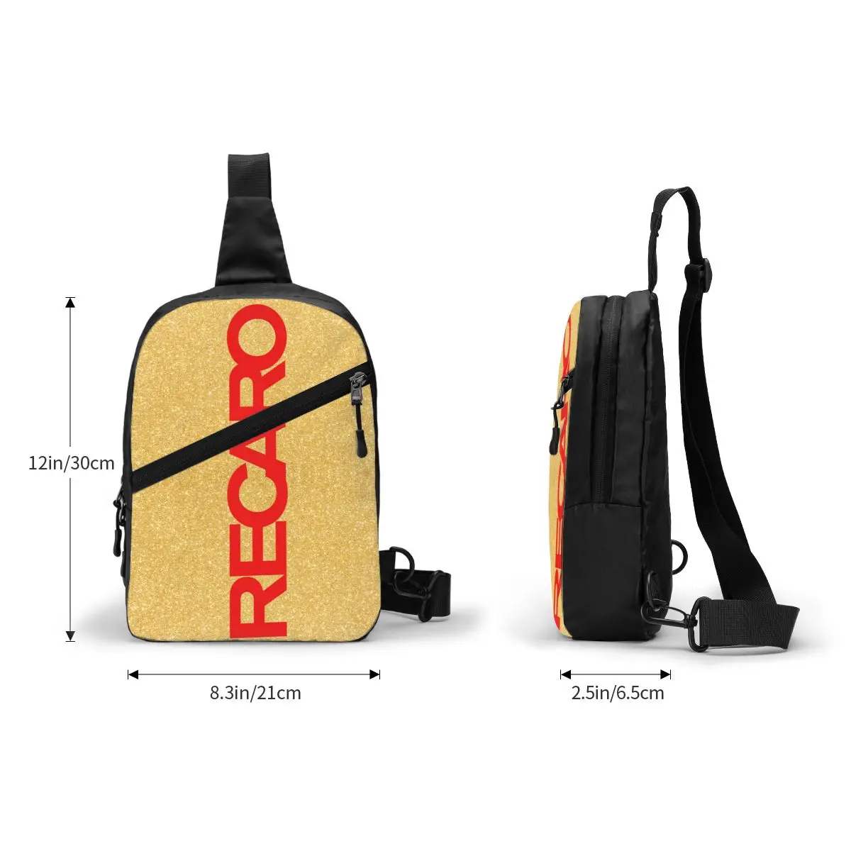 Recaros Logo Sling Brusttasche maßge schneiderte Schulter Cross body Rucksack für Männer Radfahren Camping Tages rucksack