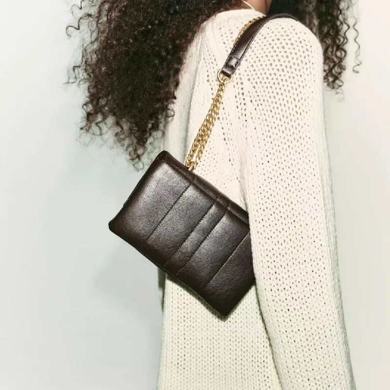 

Роскошный бренд из мягкой искусственной кожи с цепочкой на плечо, дизайнерская повседневная женская сумка и сумка-клатч, сумка-тоут для женщин 2025, сумка-хобо