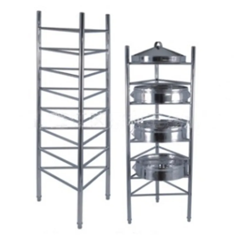 Stainless steel steamer rack eight tier storage rack shelf kitchen accessories put pot lid cap steamer drawer stainless 4