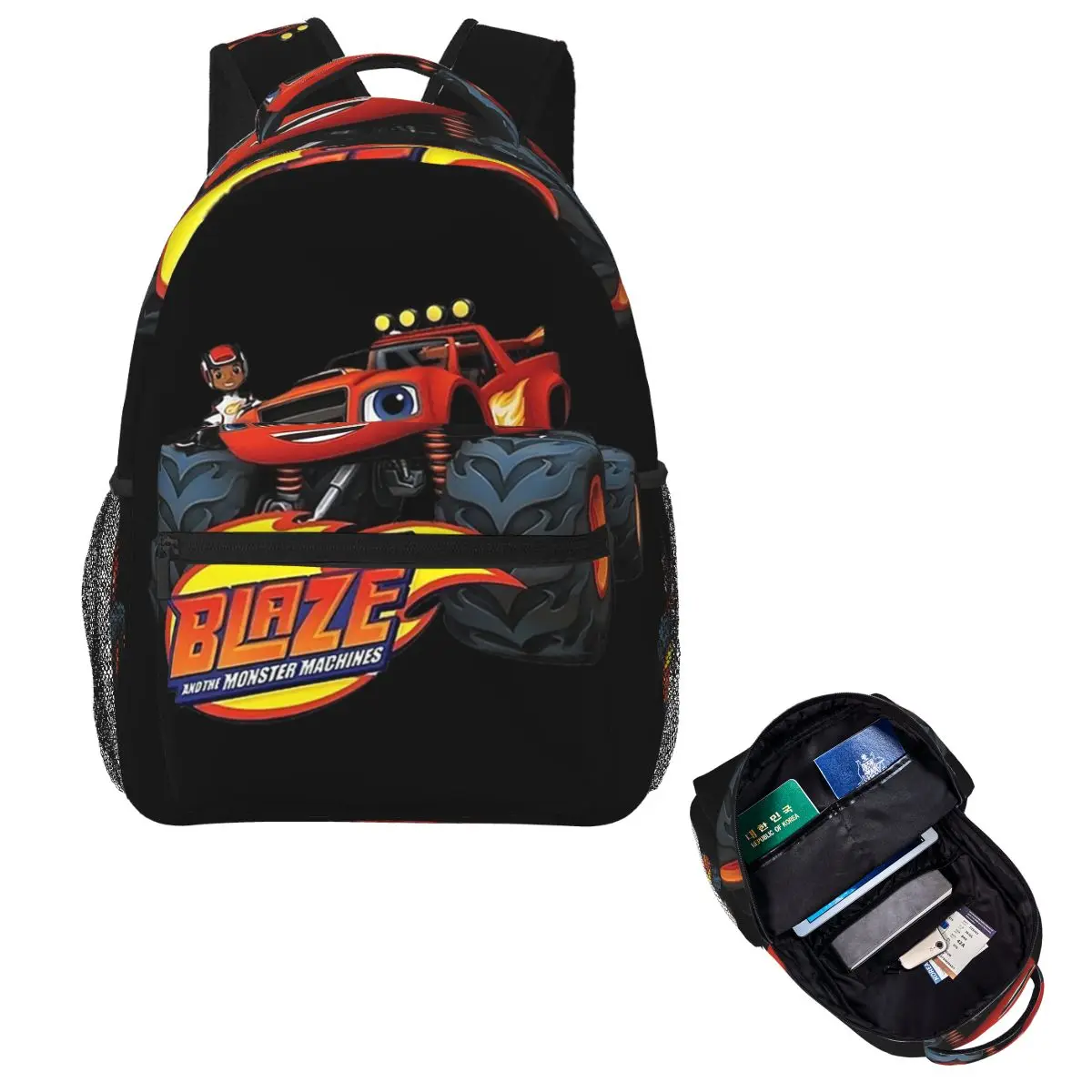 

Blaze And The Monster Machines (4) Backpack Hot Sale Daypack Large Capacity Kids BookBag School Bag Shoulder Bags for Men Women