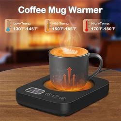 Calentador de tazas de café de calentamiento rápido para escritorio, apagado automático, 3 Ajustes de temperatura, calentador de bebidas eléctrico inteligente