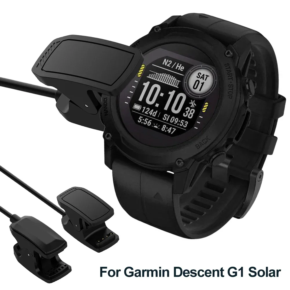 

1M Charging Clip Replacement USB Charging Cable Charger Dock Station Clip Cradle for Garmin Descent G1/G1 Solar/Solar Letel