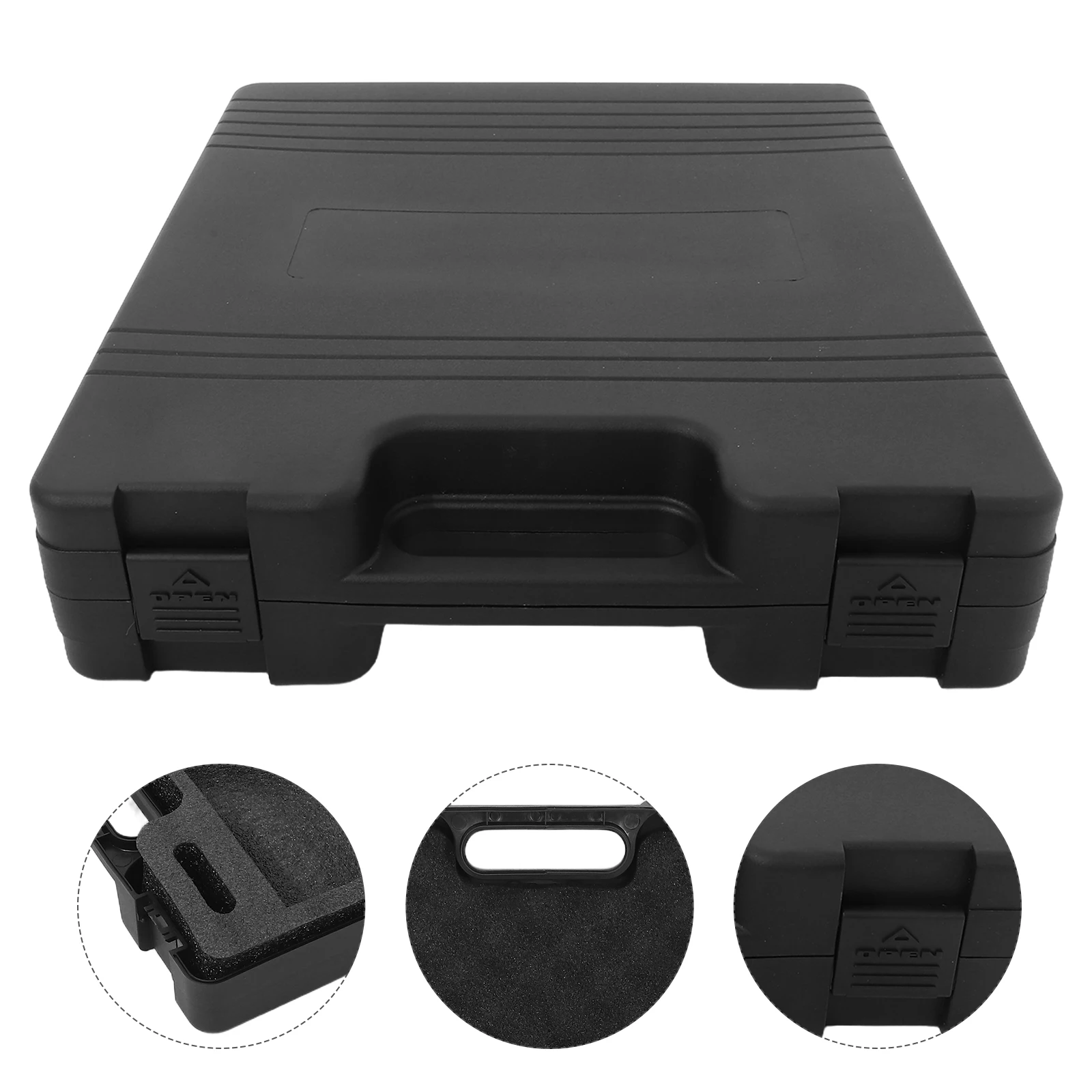

Large Capacity Condenser Microphone Storage Case Protective Plastic Holder Shockproof Sponge Padding Portable Handheld Carrier