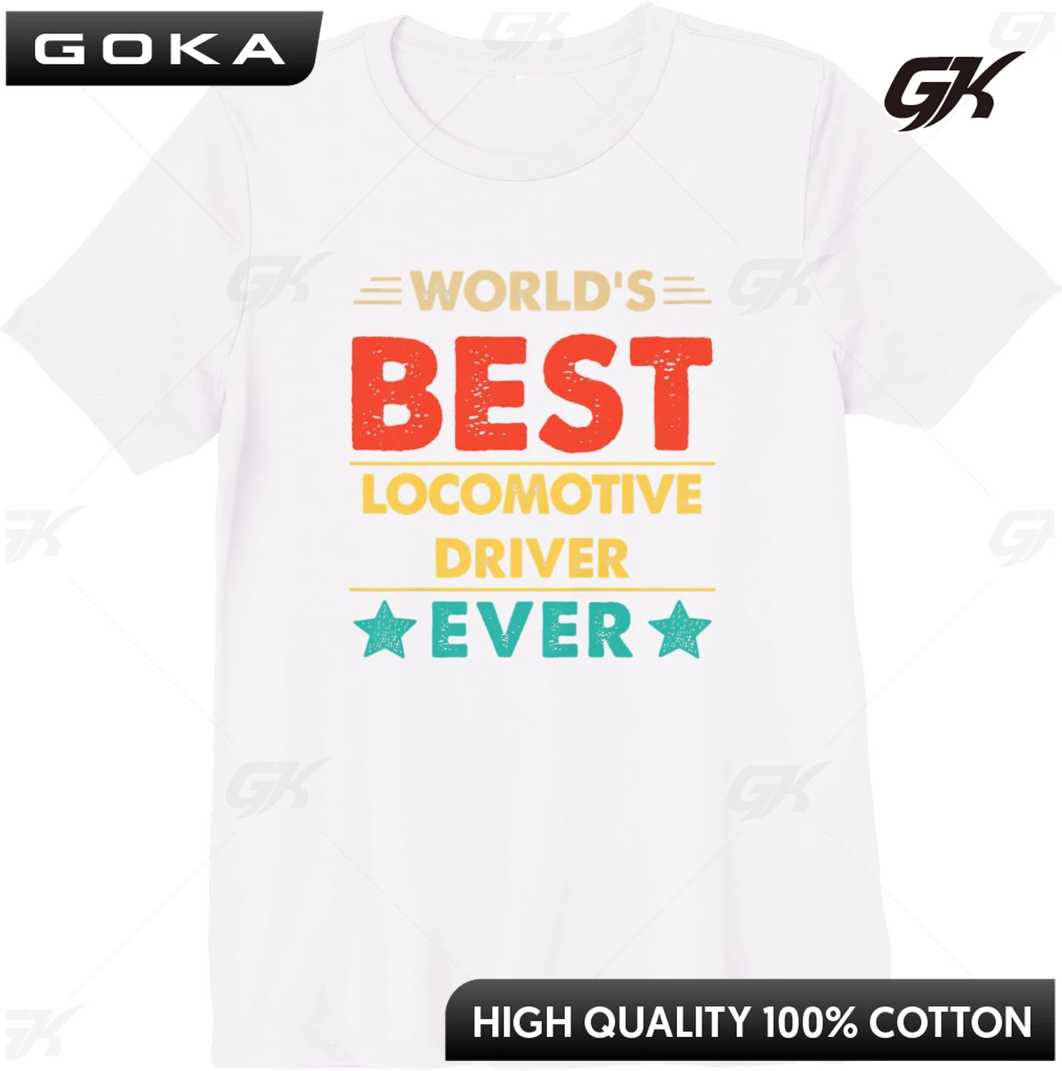 Retro World's Best Locomotive Driver Ever Premium T-Shirt T-Shirt Korean Fashion Hippie Clothes Black T-shirts for Women Tee Top