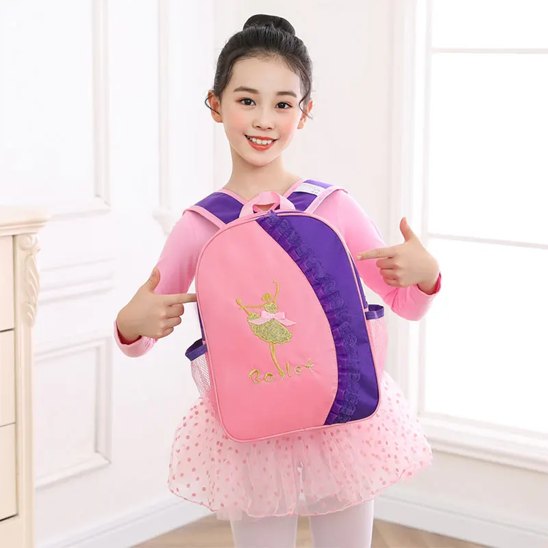 Fashion Ballet Dance Bags for Kids Child Embroidered Bag Children Ballet Dance Bag Girl Ballerina School Backpack for Girls