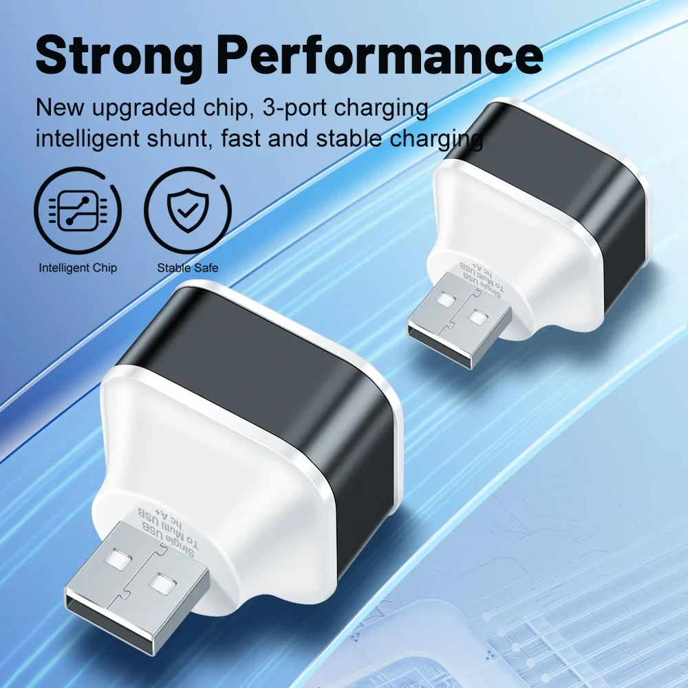 

Mini USB Hub Adapter 3-Port USB Splitter Extender Computer Accessories Hub 1 Male To 3 Port Multiple Expander For Laptop Macbook