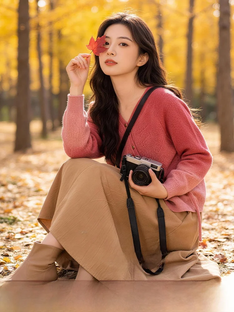 

Новый зимний вязаный кардиган большого размера, скрывающий недостатки фигуры, для молодых женщин