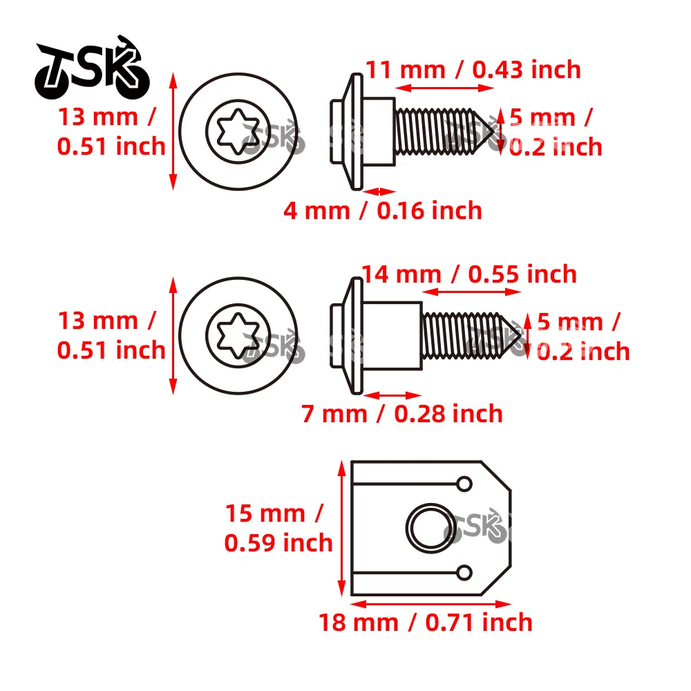 

Аксессуары для мотоциклов для BMW R1200GS R1250GS F850GS ADV R1200RT R1250RT K1600B S1000RR винты обтекателя мотоцикла