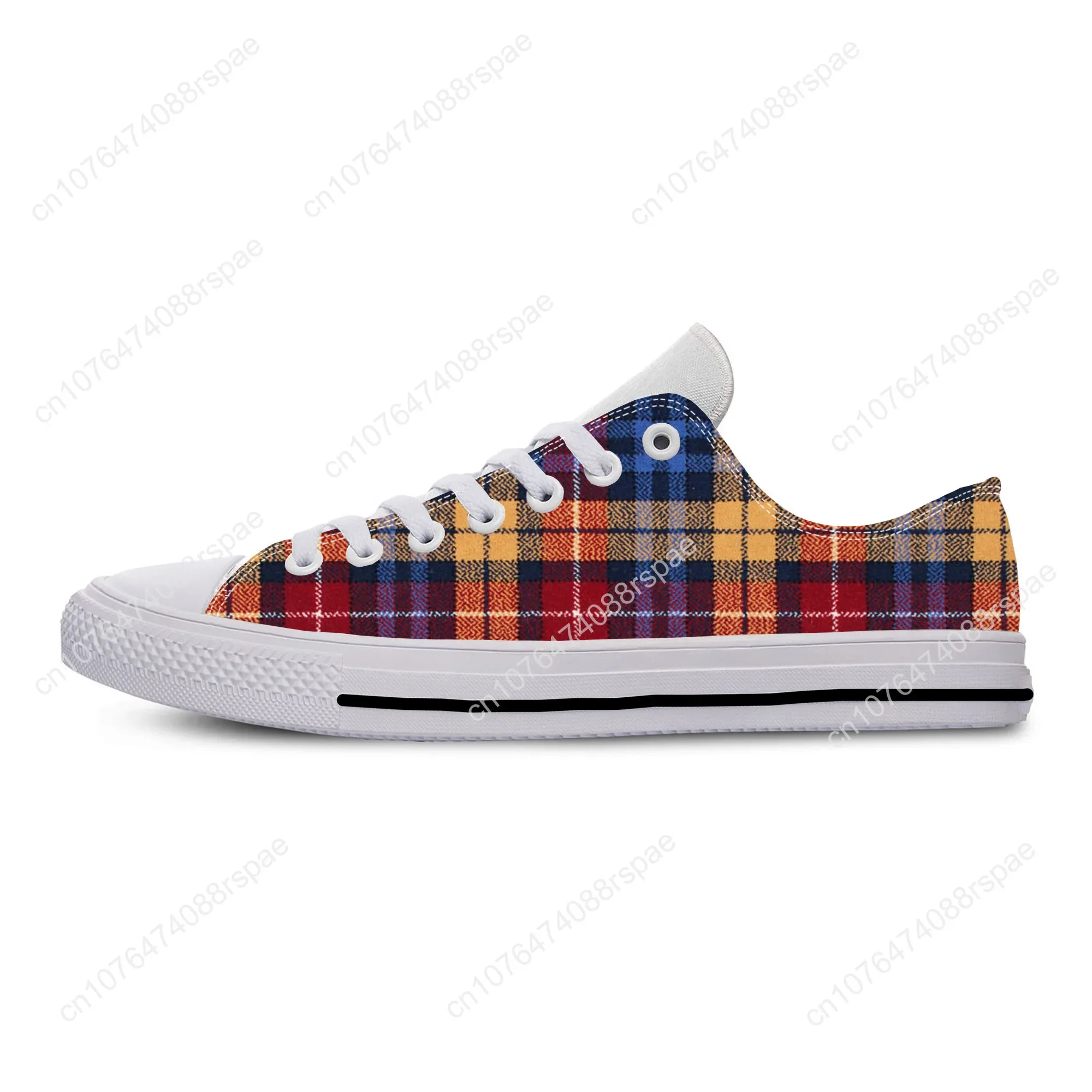 Hot Scottish Clan Buchanan Tartan Plaid Funny Casual Shoes Low Top Breathable Board Shoes Lightweight Men Women Summer Sneakers