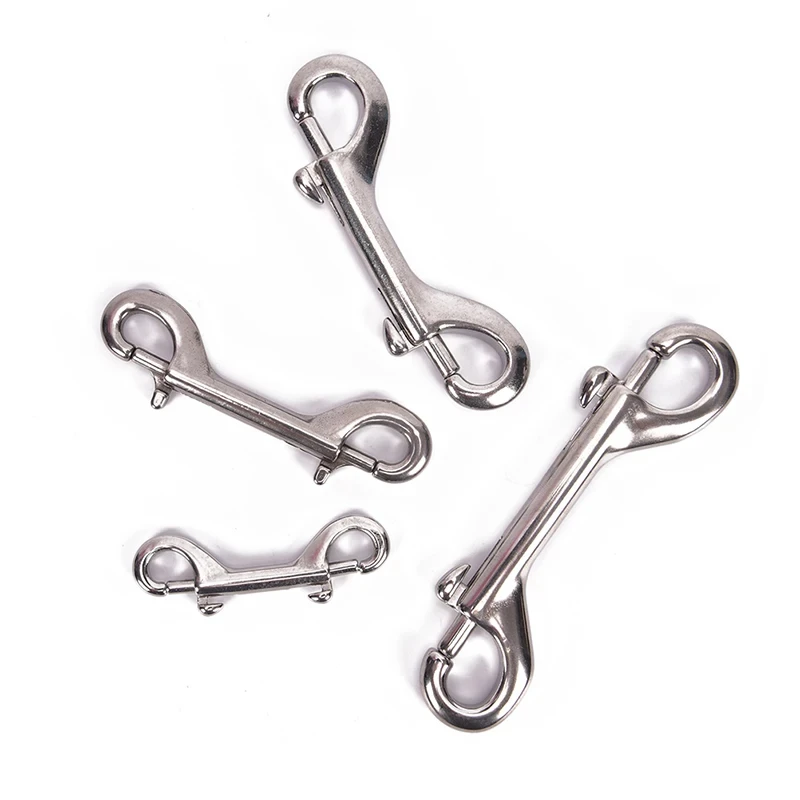 65/88/100mm Doppelendiger Tauchhaken aus Zinklegierung, Karabinerhaken mit Öse, Schnellverschluss-Karabiner, Unterwasser-Tauchzubehör – Detail 2