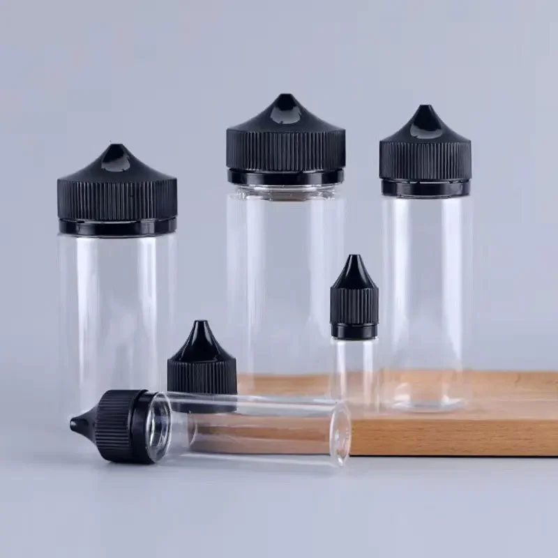 Empty Flavor Liquid Juice  Plastic Bottles with Long Tip Caps V3 Squeezed Dropper Container Airless Plastic Portable Oil Bottle
