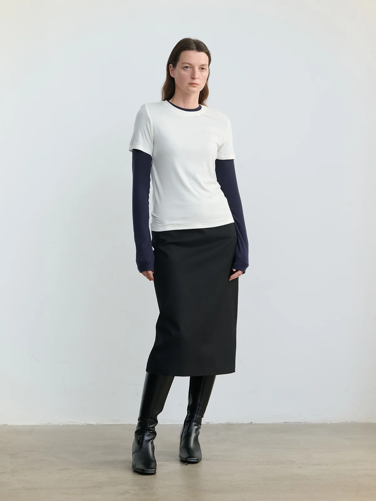 

REWEAR Модная роскошная юбка-карандаш из шерсти классического кроя А-силуэта для женщин, модель 3277, простая повседневная...