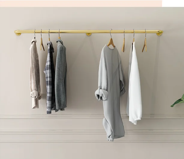 Clothing store hanger display rack wall wedding dress hanging rack children's clothing store shelves