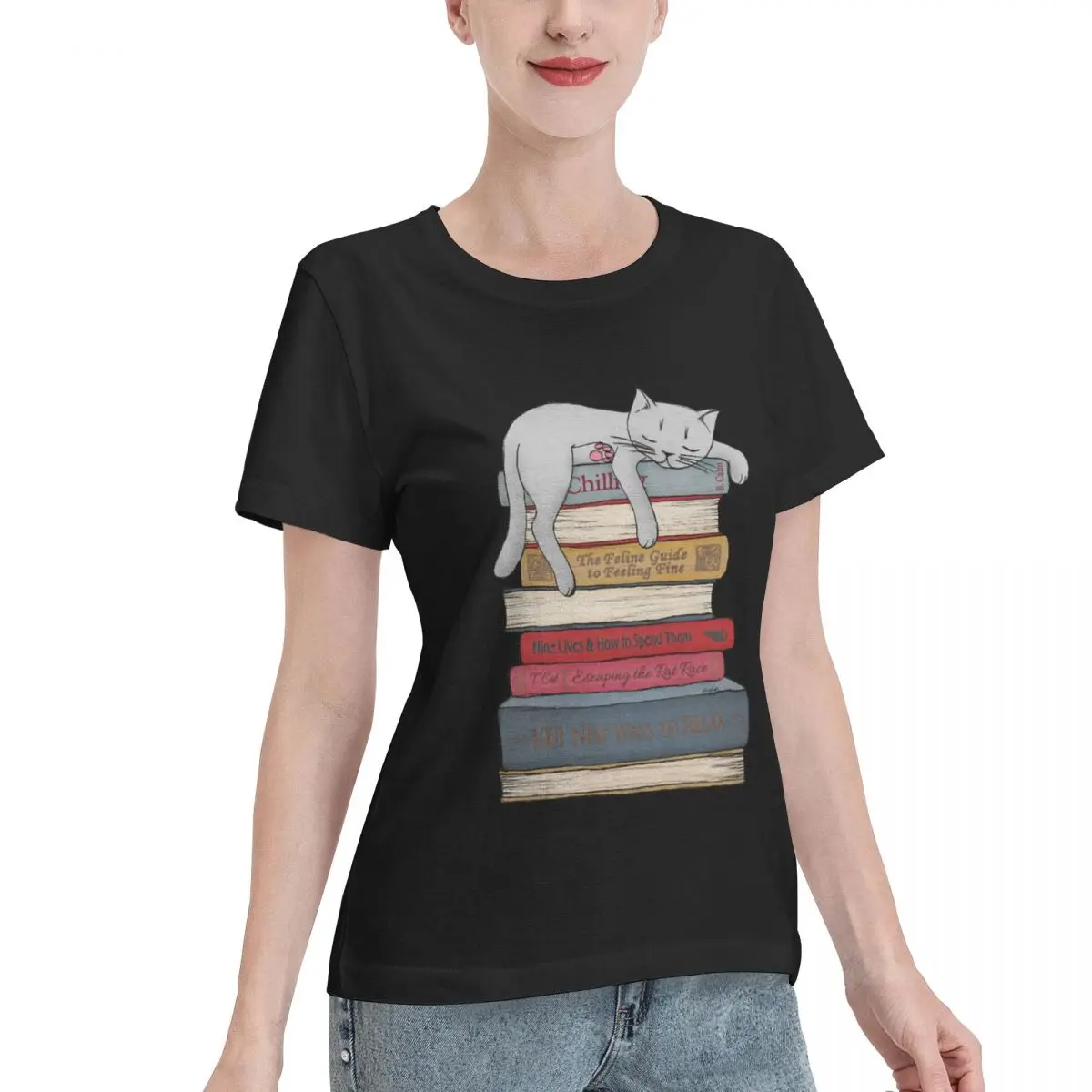 Go To Top How To Chill Like A Cat Women's T-shirt Vacation Minimalist Tshirt