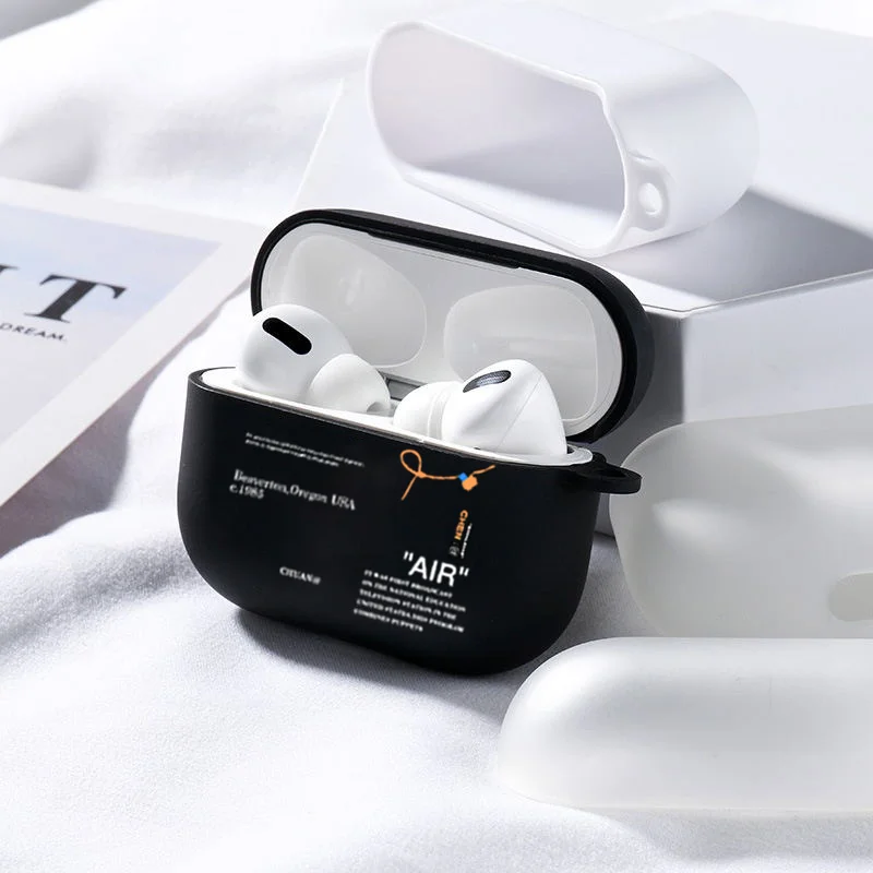 Anti-slip Silicone Case For Apple Airpods 3 2 1 Cases Bluetooth Earphone Cover for airpods Pro off Black Cover Bag white image 5