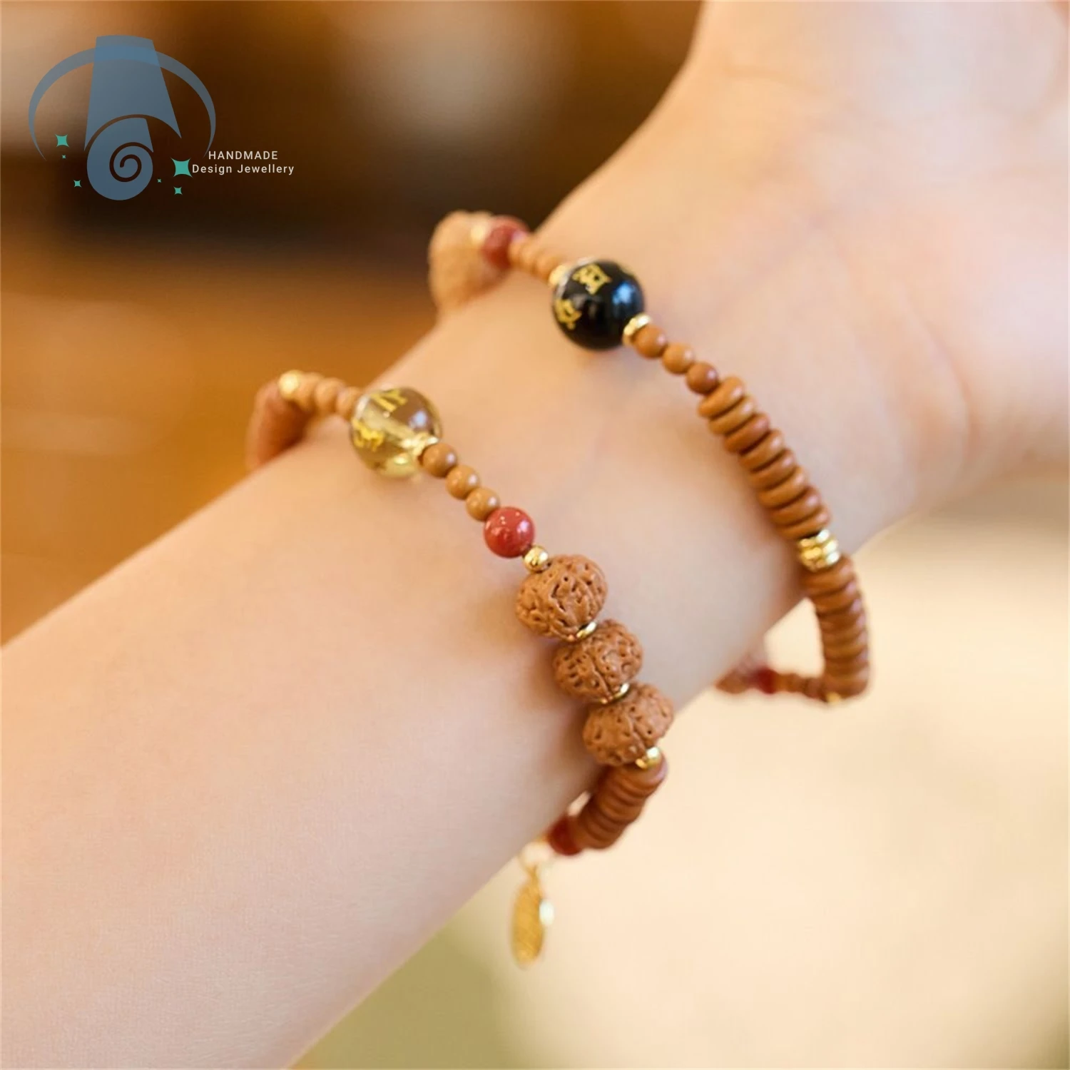 

Браслет из агата с семенами Ваджра Бодхи, натуральные бусины Дзи и Лу Лу Тонг, новый китайский стиль, мала, унисекс, для буддийских молитв и медитаций