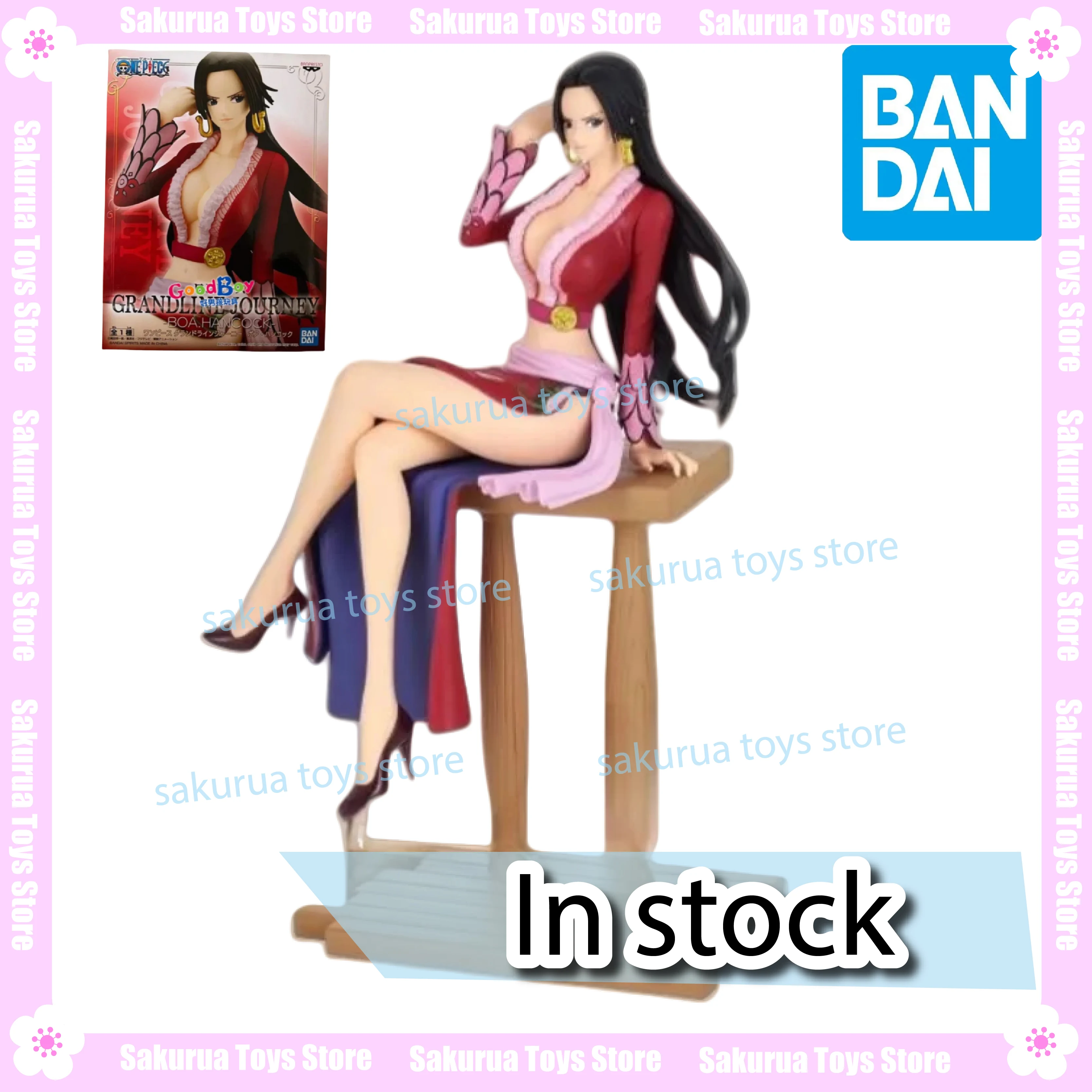 

In Stock Bandai Genuine One Piece Grandline Journey Sitting Posture Empress Han Cook Figures Action Figures Collection Gifts