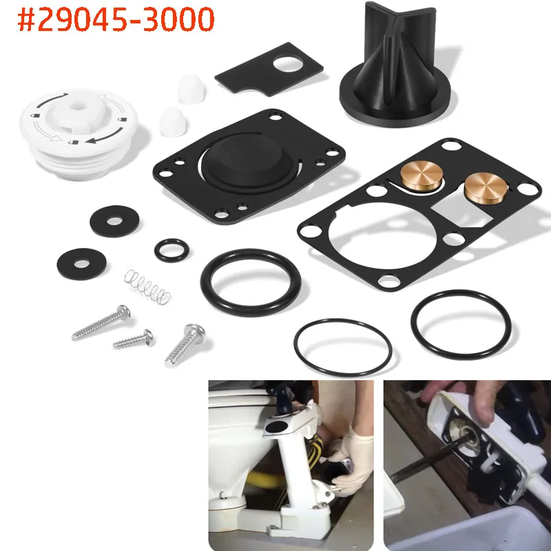 Jabsco 29045-3000 Twist N Lock Marine Manual Toilet Service Kit Fit for 29090-3 & 29120-3 Series Toilet (2008 to 2023)