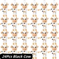 24Pcs Black Cow