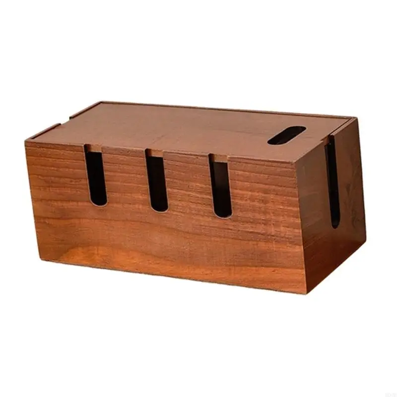 Elegante Kabelbox aus Holz, die unordentliche Kabel abdeckt und gleichzeitig Erscheinungsbild in jedem Raum verbessert B03E – Detail 2