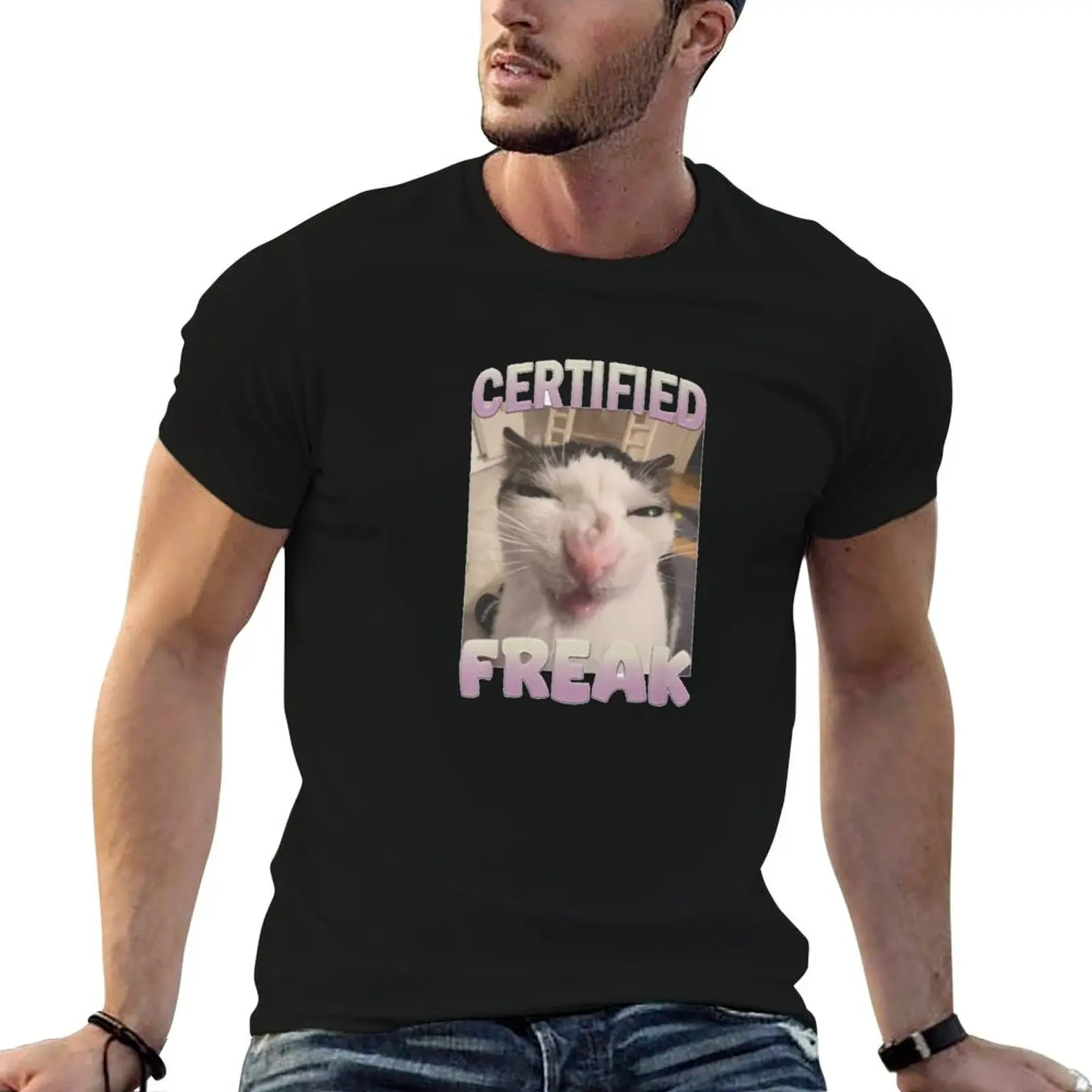 Certified Freak Cat T-Shirt Dry Fit Athletic Short Sleeve Shirt