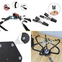 L74C Soldering Station with Six Flexible Arms Metal Base Soldering Tool 6 Soldering Aid Vise Aluminum Base for Soldering