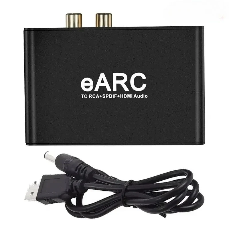 192KHz HDTV EARC ARC to RCA Audio Extractor Converter EARC HD Extractor Only Audio For Dolby DTS AC3 LPCM TV Optical Coaxial