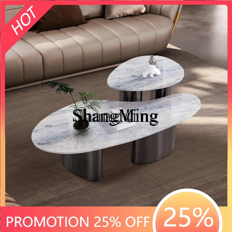 

Журнальный столик CL, современный, светлый, роскошный, высокий и низкий, комбинированный, для гостиной, двухслойный, маленький кофейный