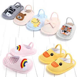 Toddler Slippers Baby Girls Boys Soft Sole Home Shoes Infant Cute Newborn Cloth Sandal First Walkers Non-slip Indoor Floor Shoes