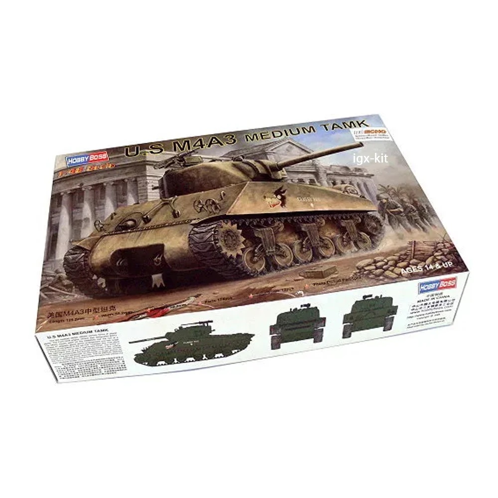 

HobbyBoss 84803 масштаб 1/48 США M4A3 средний танк хобби ремесло игрушка пластиковая сборка набор моделей