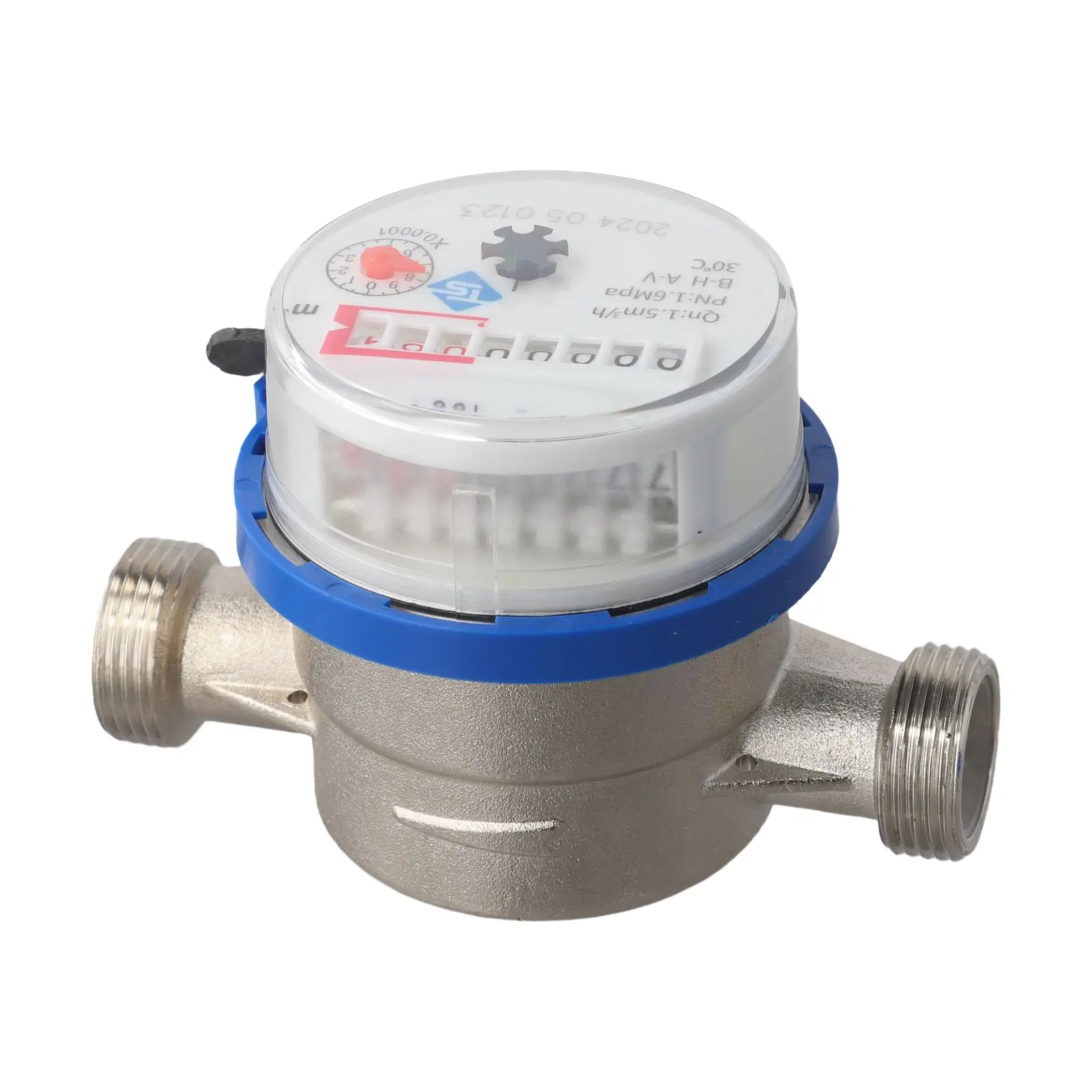 Anti-electromagnetic Interference Cold Water Meter Home Improvement 115*85*75mm Filter Water Meter Maximum Reading 999999