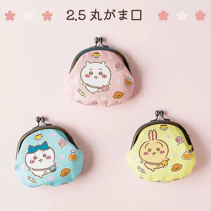 Chiikawa Anime Cartoon Usagi Hachiware Kawaii Coin Purse Storage Bag Cute Girls Portable Cosmetic Bag Holiday Gift