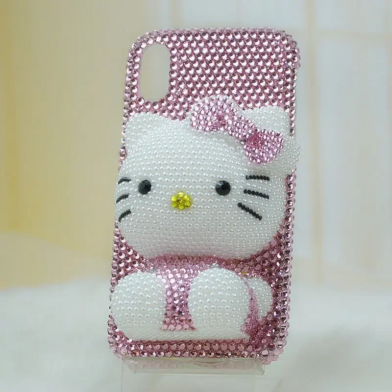 For iPhone 13 Pro Max iPhone Xs iPhone 14 Case 8 plus Rhinestone 7 Cartoon 15 Pro Hello Kitty 11 Protective Case 6 Female 12