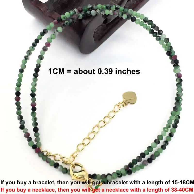 Facettierte Edelsteine 2-3mm Perlen Halskette Armband Kristall Quarz Achat Labradorit Amazon Choker Herren Damen Schmuck Party Geschenk – Detail 21